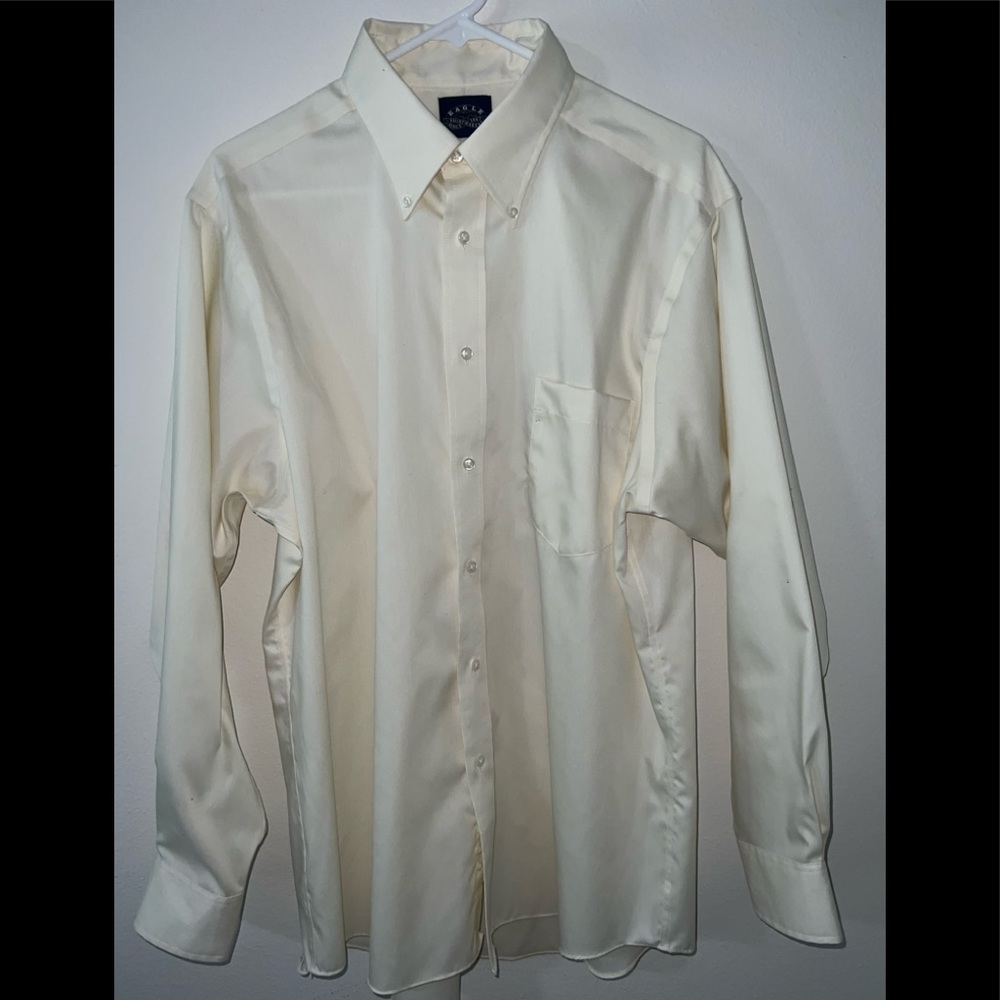 Never Worn - Like New; Eagle off-white/cream LS Buttondown